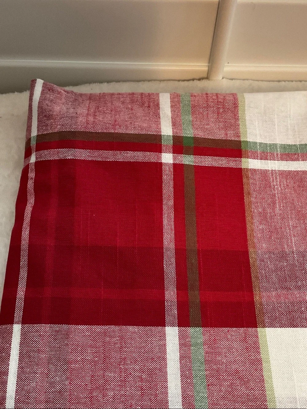 Plaid Red Cotton Table Runner - Brand
